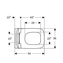 Geberit Renova Plan Set Wand-WC Tiefspüler, mit WC-Sitz Tiefe 54cm, Weiß... GEBERIT-501758001 4025410893017 (Abb. 1)