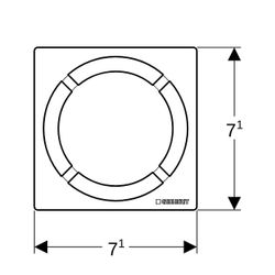 Geberit Designrost Circle 8x8cm, 154311001... GEBERIT-154311001 4025416444817 (Abb. 1)