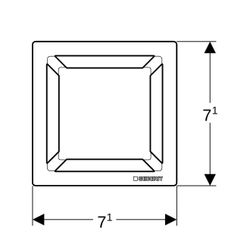 Geberit Designrost Square 8x8cm, 154312001... GEBERIT-154312001 4025416444893 (Abb. 1)