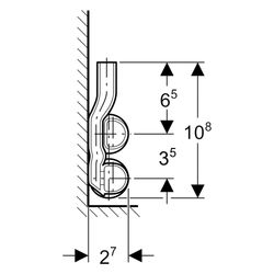 Geberit Mapress C-Stahl Set Anschluss-T-Stück für Vor-/Rücklauf Außendurchmesser 15mm... GEBERIT-24002 4024723240020 (Abb. 1)