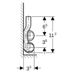 Geberit Mapress C-Stahl Set Anschluss-T-Stück für Vor-/Rücklauf Außendurchmesser 22mm... GEBERIT-24004 4024723240044 (Abb. 1)