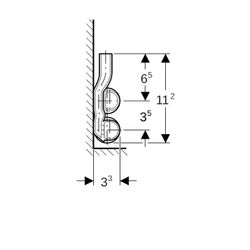 Geberit Mapress Kupfer Set Anschluss-T-Stück für Vor-/Rücklauf Außendurchmesser 22mm... GEBERIT-24007 4024723240075 (Abb. 1)