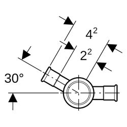 Geberit Mapress C-Stahl Kreuzstück 30 Grad reduziert D 22mm, D1 15mm, 21406... GEBERIT-21406 4024723214069 (Abb. 1)