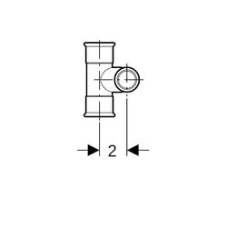 Geberit Mapress C-Stahl Kreuzstück reduziert, abgesetzt d 15mm, d1 15mm... GEBERIT-21504 4024723215042 (Abb. 1)