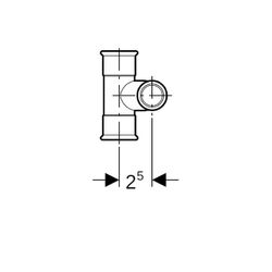 Geberit Mapress Kupfer Kreuzstück reduziert, abgesetzt d 15mm, d1 15mm... GEBERIT-61504 4024723615040 (Abb. 1)