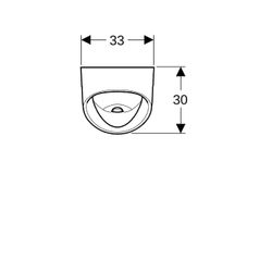Geberit Renova Urinal trigonal, Zulauf von hinten, Abgang nach hinten/unten T 30cm, ... GEBERIT-501665001 4025410871305 (Abb. 1)