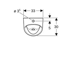 Geberit Renova Urinal trigonal, Zulauf von oben, Abgang nach hinten/unten T 30cm, Ab... GEBERIT-501675001 4025410871183 (Abb. 1)