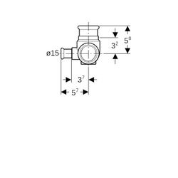 Geberit Mapress Anschlussset für innenliegende Zirkulation, d 35mm, d1 15mm, Rotguss ble... GEBERIT-61276 4024723612766 (Abb. 1)
