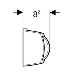 Geberit Handdrücker für 1-Mengen-Spülung für WC-Steuerung pneum. Spülauslösung Alpin... GEBERIT-240570111 4025416096023 (Abb. 1)