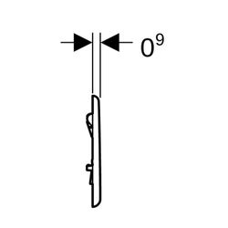 Geberit Samba Drückerplatte für Urinalsteuerung mit pneumatischer Spülauslösung Alpi... GEBERIT-241319111 4025416674115 (Abb. 1)