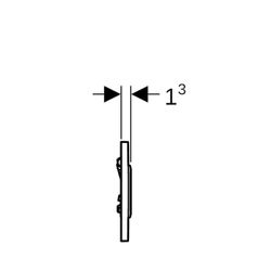 Geberit Typ 10 Drückerplatte Urinalsteuerung mit pneumatischer Spülauslösung, Weiß, ... GEBERIT-116015KJ1 4025416940371 (Abb. 1)