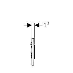 Geberit Typ 10 Drückerplatte Urinalsteuerung mit pneumatischer Spülauslösung, Mattve... GEBERIT-116015KN1 4025416940418 (Abb. 1)