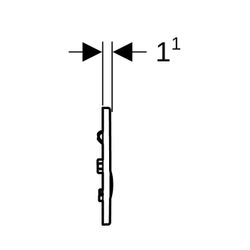 Geberit Tango Drückerplatte für Urinalsteuerung mit pneumatischer Spülauslösung, Mat... GEBERIT-241914461 4025416940968 (Abb. 1)