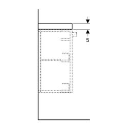 Geberit Renova Comfort Abdeckplatte 27,3x5x30,2cm, Graphit lackiert matt... GEBERIT-808627000 4022009318012 (Abb. 1)