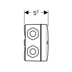 Geberit Kombinationsanschlussdose für WC-Keramiken... GEBERIT-244120001 4025416225119 (Abb. 1)