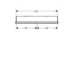 Geberit ONE Spiegelschrank mit ComfortLight, 2 Türen, UP-Montage, Höhe 90cm B 120cm,... GEBERIT-505805007 4025410077332 (Abb. 1)