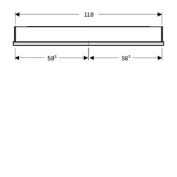 Geberit ONE Spiegelschrank mit Nische und ComfortLight, 2 Türen, UP-Montage, H 90cm ... GEBERIT-505825002 4025410935441 (Abb. 1)