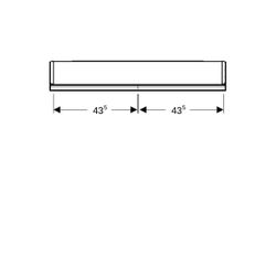 Geberit ONE Spiegelschrank mit Nische und ComfortLight, 2 Türen, AP-Montage, H 90cm ... GEBERIT-505833002 4025410935564 (Abb. 1)