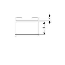 Geberit Renova Plan Unterschrank für Handwaschbecken, 1 Tür, 43,5x60,5x34,5cm, Wasch... GEBERIT-501903011 4025410905130 (Abb. 1)