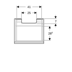 Geberit Renova Plan Unterschrank für Waschtisch 1 Schublade, 1 Innenschublade, 48,4x... GEBERIT-501904001 4025410905147 (Abb. 1)