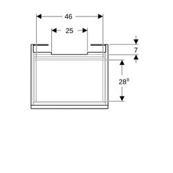 Geberit Renova Plan Unterschrank für Waschtisch, 1 Schublade, 1 Innenschublade, 53,6... GEBERIT-501905011 4025410905178 (Abb. 1)