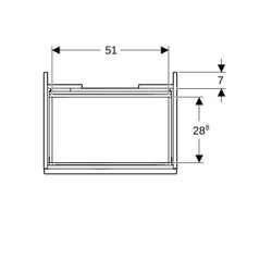 Geberit Renova Plan Unterschrank für Waschtisch, 1 Schublade, 1 Innenschublade, 58,5... GEBERIT-501906011 4025410905192 (Abb. 1)