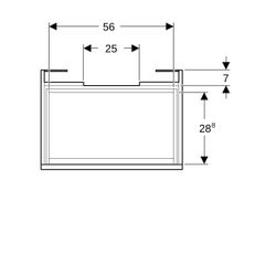 Geberit Renova Plan Unterschrank für Waschtisch, 1 Schublade, 1 Innenschublade, 63,4... GEBERIT-501907JK1 4025410905727 (Abb. 1)