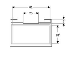 Geberit Renova Plan Unterschrank für Waschtisch, 1 Schublade, 1 Innenschublade, 68,2... GEBERIT-501908011 4025410905239 (Abb. 1)