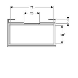 Geberit Renova Plan Unterschrank für Waschtisch 1 Schublade, 1 Innenschublade, 78,2x... GEBERIT-501909001 4025410905246 (Abb. 1)