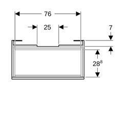 Geberit Renova Plan Unterschrank für Waschtisch 1 Schublade, 1 Innenschublade, 83,2x... GEBERIT-501910001 4025410905260 (Abb. 1)