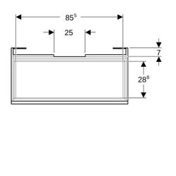 Geberit Renova Plan Unterschrank für Waschtisch, 1 Schublade, 1 Innenschublade, 92,8... GEBERIT-501911JR1 4025410905819 (Abb. 1)