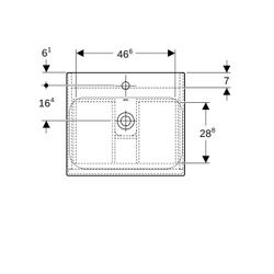 Geberit Renova Plan Set Möbelwaschtisch 55cm, Unterschr., 1 Schubl./1 Innenschubl., ... GEBERIT-501914011 4025410905352 (Abb. 1)