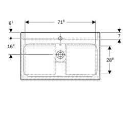 Geberit Renova Plan Set Möbelwaschtisch 80cm, Unterschr., 1 Schubl./1 Innenschubl., ... GEBERIT-501916001 4025410905383 (Abb. 1)