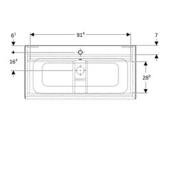 Geberit Renova Plan Set Möbelwaschtisch 100cm, Unterschr., 1 Schubl./1 Innenschubl.,... GEBERIT-501917JR1 4025410905932 (Abb. 1)