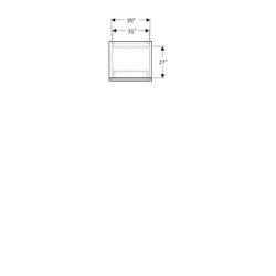 Geberit Renova Plan Hochschrank mit 2 Türen, 1 Schublade, 39x180x36cm, Nussbaum hick... GEBERIT-501923001 4025410905512 (Abb. 1)