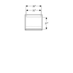 Geberit Renova Plan Mittelhochschrank mit 2 Türen, 1 Schublade, 39x105x36cm, Nussbau... GEBERIT-501922001 4025410905499 (Abb. 1)