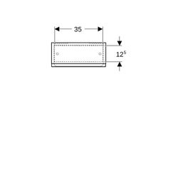 Geberit Renova Plan Hängeschrank mit 1 Tür, 39x70x17,3cm, Weiß lackiert hochglänzend... GEBERIT-501920011 4025410905468 (Abb. 1)
