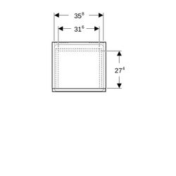 Geberit Renova Plan Seitenschrank mit 1 Tür, 1 Schublade, 39x70x36cm, Nussbaum hicko... GEBERIT-501921001 4025410905475 (Abb. 1)