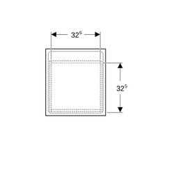 Geberit Renova Plan Seitenschrank 1 Schublade, 40x55x44,5cm, Weiß lackiert hochglänz... GEBERIT-501913011 4025410905338 (Abb. 1)