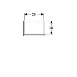 Geberit Renova Plan Unterschrank für Handwaschbecken, 1 Tür, verk. Ausladung, 31,4x6... GEBERIT-501901JK1 4025410905604 (Abb. 1)