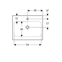 Geberit iCon Light Waschtisch, Breite 60cm, Tiefe 48cm, Hahnloch mittig, Überlauf si... GEBERIT-501834002 4025410894588 (Abb. 1)