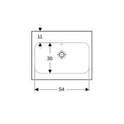 Geberit iCon Light Waschtisch, Breite 60cm, Tiefe 48cm, ohne Hahnloch, Überlauf sich... GEBERIT-501834003 4025410894595 (Abb. 1)