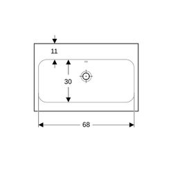 Geberit iCon Light Waschtisch, Breite 75cm, Tiefe 48cm, ohne Hahnloch, ohne Überlauf... GEBERIT-501835008 4025410894724 (Abb. 1)