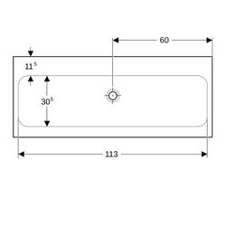 Geberit iCon Light Waschtisch, Breite 120cm, Tiefe 48cm, ohne Hahnloch, ohne Überlau... GEBERIT-501837008 4025410894885 (Abb. 1)