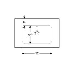 Geberit iCon Light Waschtisch mit Ablagefläche, Breite 75cm, Tiefe 48cm, ohne Hahnlo... GEBERIT-501839003 4025410894991 (Abb. 1)