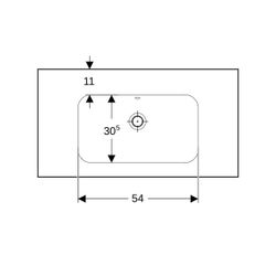 Geberit iCon Light Waschtisch mit Ablagefläche, Breite 90cm, Tiefe 48cm, ohne Hahnlo... GEBERIT-501840004 4025410895080 (Abb. 1)