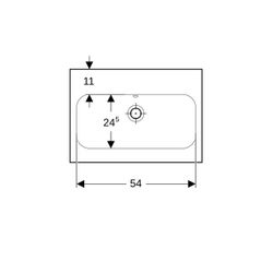Geberit iCon Light Waschtisch verkürzte Ausladung, Breite 60cm, Tiefe 42cm, ohne Hah... GEBERIT-501841007 4025410895196 (Abb. 1)