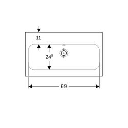 Geberit iCon Light Waschtisch verkürzte Ausladung, Breite 75cm, Tiefe 42cm, ohne Hah... GEBERIT-501842004 4025410895240 (Abb. 1)