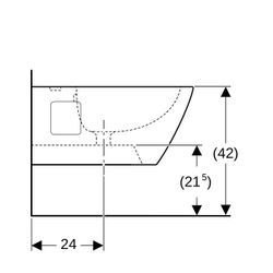 Geberit Renova Plan Wandbidet teilgeschlossene Form, Tiefe 54cm, Überlauf sichtbar, ... GEBERIT-500380018 4025416691853 (Abb. 1)