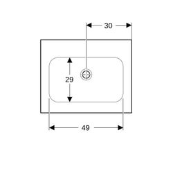 Geberit iCon Möbelwaschtisch 60x48cm ohne Hahnloch, ohne Überlauf, Weiß... GEBERIT-501843003 4025410895318 (Abb. 1)